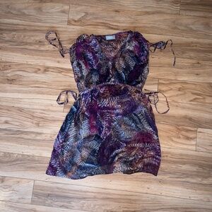 100% silk animal print coverup